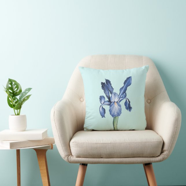 Cojín Decorativo Iris holandés azul - (Silla)