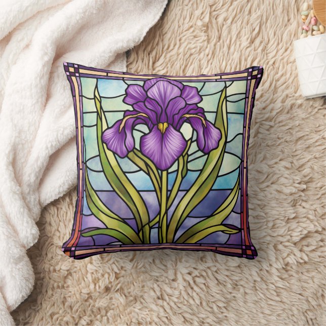 Cojín Decorativo Iris Purple de Vidrio Mantenido (Manta)