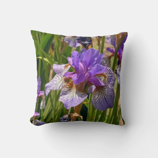 Cojín Decorativo Iris púrpura (Anverso)