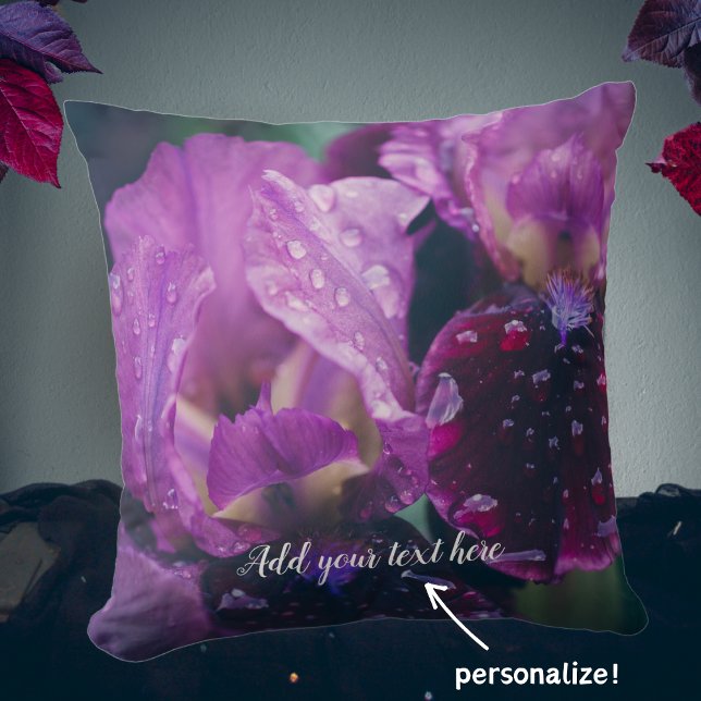 Cojín Decorativo Iris púrpura tras la lluvia (Subido por el creador)
