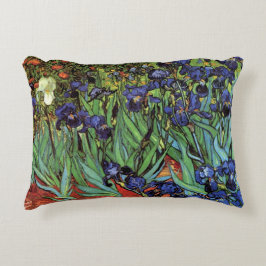 Cojín Decorativo Irises de Vincent van Gogh, Arte de Jardín Vintage