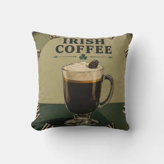 Cojín Decorativo Irish Coffee Celtic Pub Decor  (Anverso)