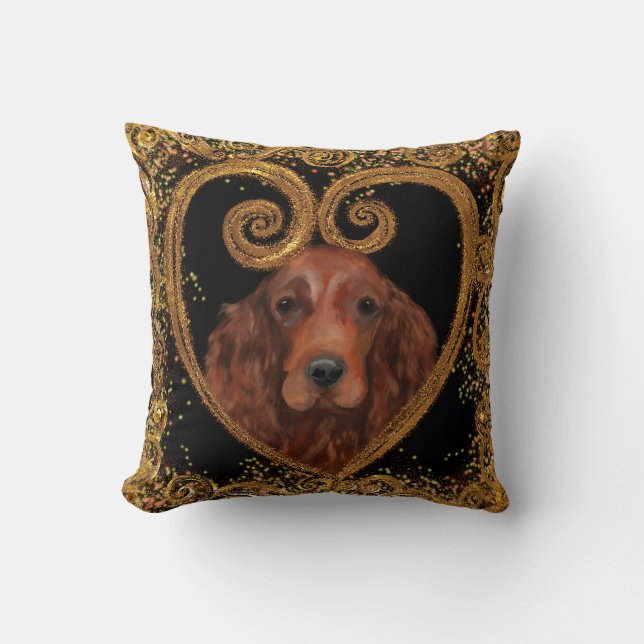 COJÍN DECORATIVO IRISH SETTER (Anverso)