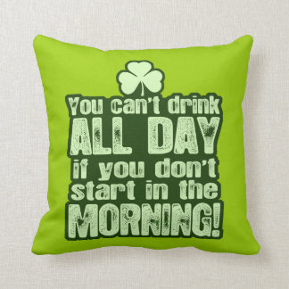 Cojín Decorativo Irlandés del día de St Patrick divertido