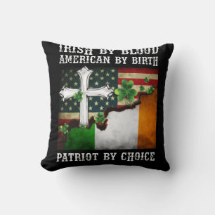 Cojín Decorativo Irlandés Por Estadounidense De Sangre Por Nacimien