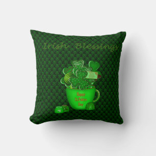 Cojín decorativo irlandés Shamrock Cookie Bouquet-