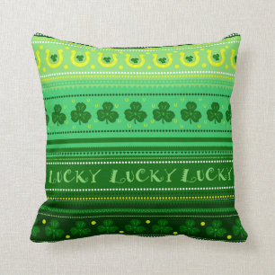 Cojín Decorativo Irlandés verde afortunado del día del St. Patric