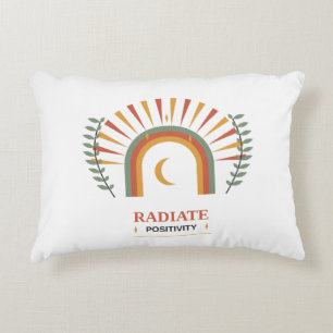 Cojín Decorativo Irradia Positividad Boho Celestial Sol Luna Botáni