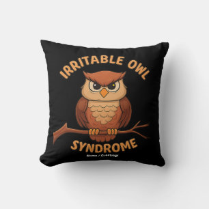 Cojín Decorativo Irritable Síndrome de Lechuza Graciosa Personaliza