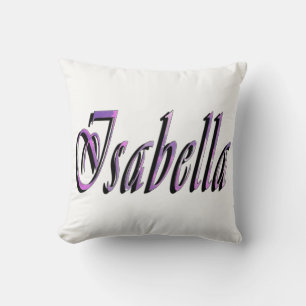 Cojín Decorativo Isabella, Nombre, Logo, Chicas Cushiro Blanco
