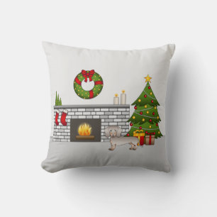 Cojín Decorativo Isabella & Tan Smooth Coat Dachshund - Navidad