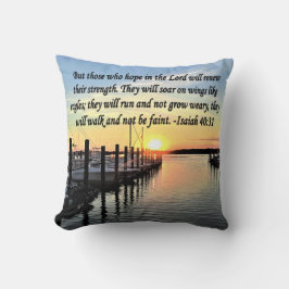 COJÍN DECORATIVO ISAIAH 40:31 SCRIPTURE VERSE