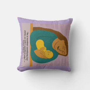Cojín Decorativo Isaiah 66:13 Tarjeta postal para madres y bebés qu