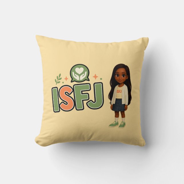 Cojín Decorativo ISFJ — A Guardiã da Harmonia (Anverso)