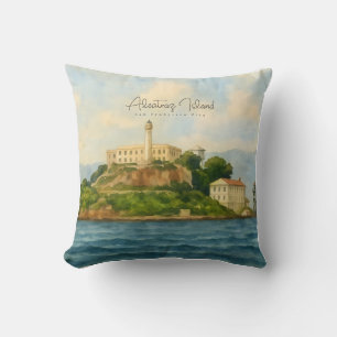Cojín Decorativo Isla de Alcatraz – Punto turístico de San Francisc