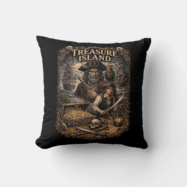 Cojín Decorativo Isla del Tesoro (Anverso)