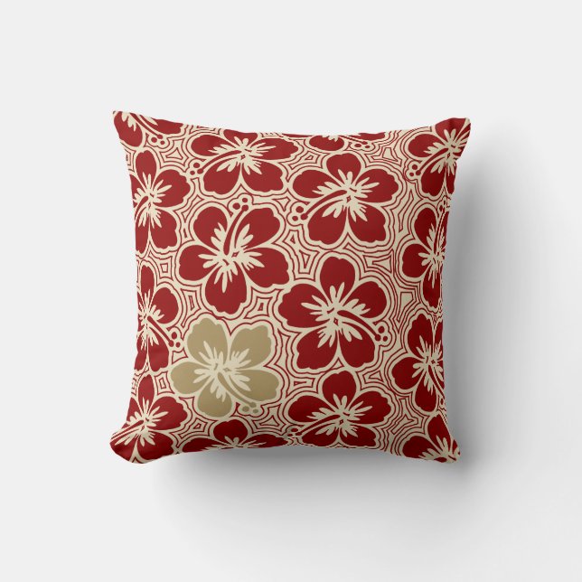 Cojín Decorativo Isla Hibiscus Hawai Reversible Pillow Square (Anverso)