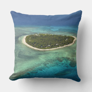 Cojín Decorativo Isla Tavarua y arrecife de coral, Islas Mamanuca