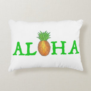 Cojín Decorativo Isla Tropical ALOHA Pineapple Hawaii