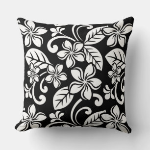 COJÍN DECORATIVO ISLAND PLUMERIA (NEGRO)