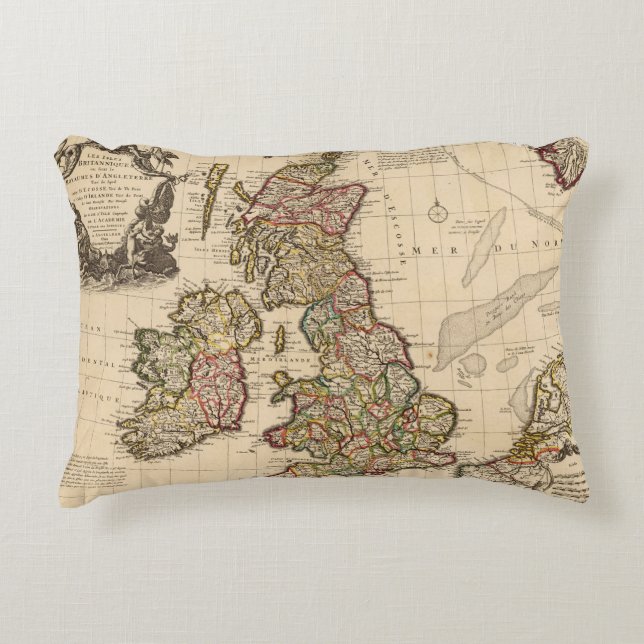 Cojín Decorativo Islas británicas, Inglaterra, Irlanda (Anverso)