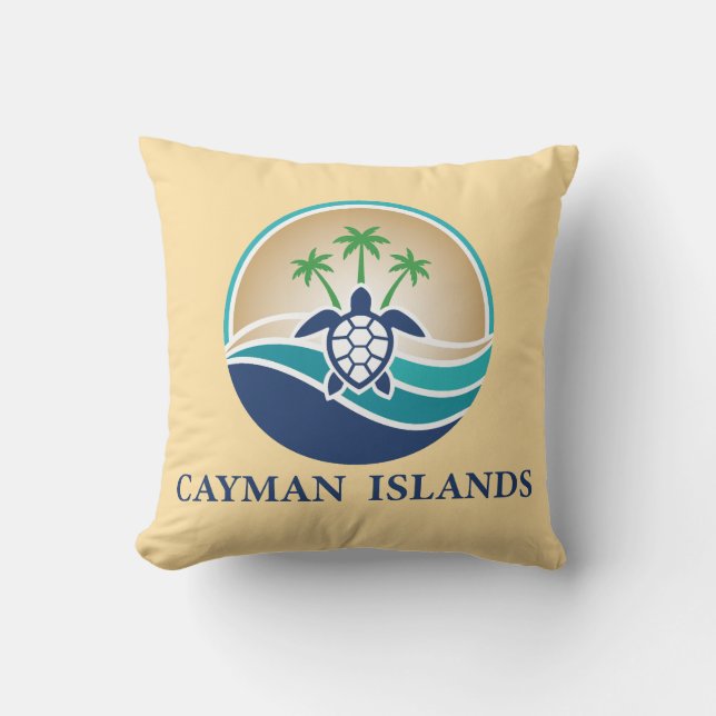 Cojín Decorativo Islas Caimán Caribe (Anverso)