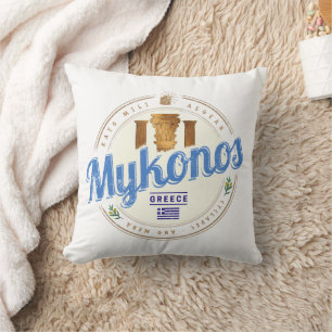 Cojín Decorativo Islas Mykonos Cyclades Grecia recuerdo de época