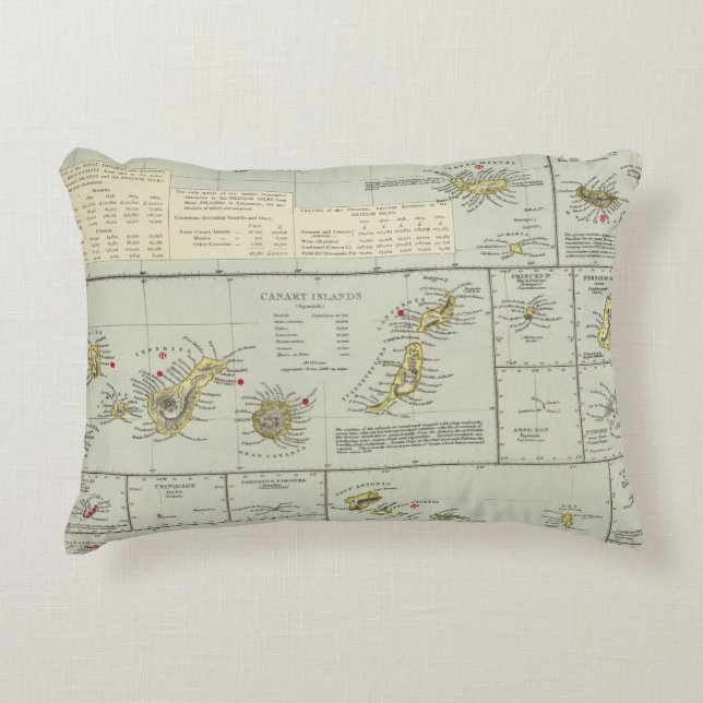 Cojín Decorativo Islas, Océano Atlántico (Anverso)