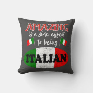 Cojín Decorativo Italia asombrosa Orgullo italiano gracioso humor s