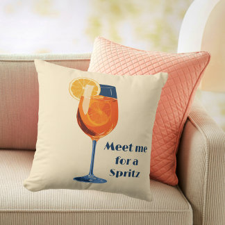 Cojín Decorativo Italian Cocktail Drink Vintage Retro Happy Hour