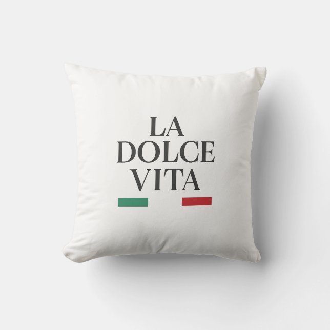 Cojín decorativo italiano La Dolce Vita (Anverso)