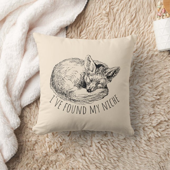 Cojín Decorativo I've Found My Niche Cozy Napping Fox (Manta)