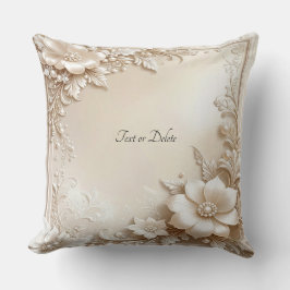 Cojín Decorativo Ivory Flowers Throw Pillow