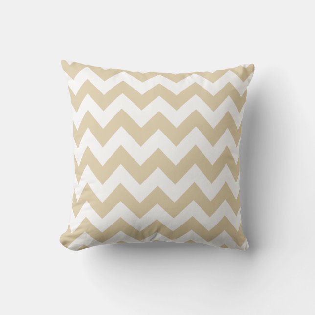 Cojín Decorativo Ivory Neutral Chevron (Anverso)