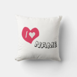 Cojín Decorativo “I🤍You Heart – Cute Romantic Gift Design”