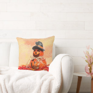 Cojín Decorativo Izquierdo-Revestimiento de la Jack-O-Linterna de