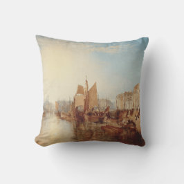 Cojín Decorativo J.M.W. Turner: Puerto de Dieppe Arte Romántico Ref