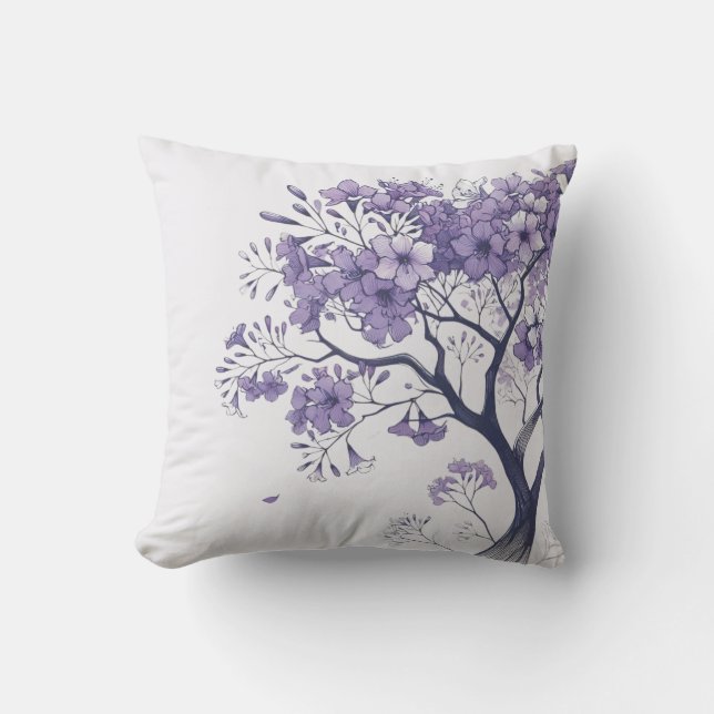 Cojín Decorativo Jacarandas en Flor (Anverso)