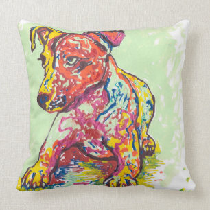 Cojín Decorativo Jack colorido Russell Terrier