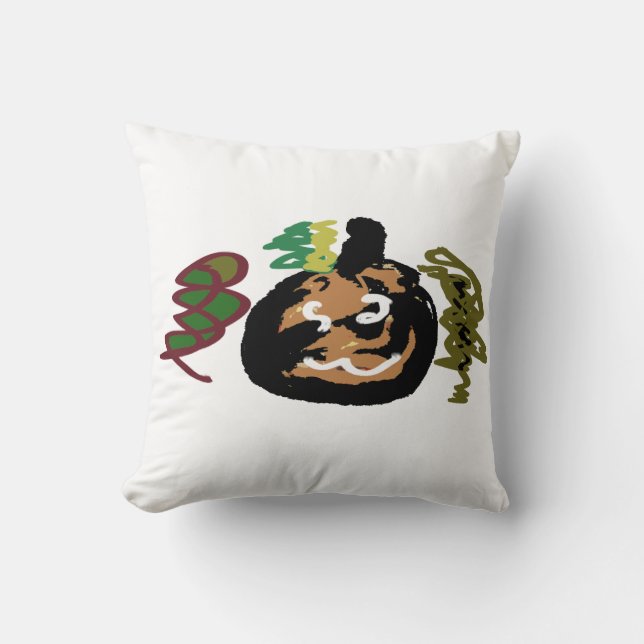 Cojín Decorativo Jack de Halloween para el café (Anverso)