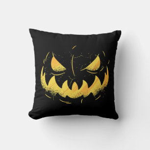 Cojín Decorativo Jack O Lantern Scary Cared de calabaza tallada Hal