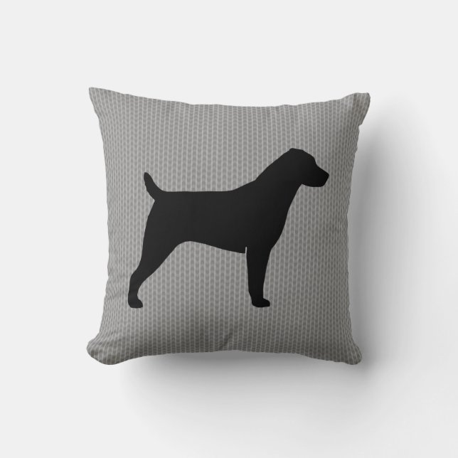 Cojín Decorativo Jack Russell Terrier Silhouette (Anverso)