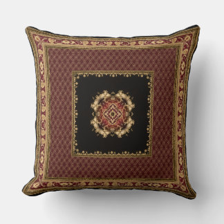 Cojín Decorativo Jacquard Black and Red Pillow