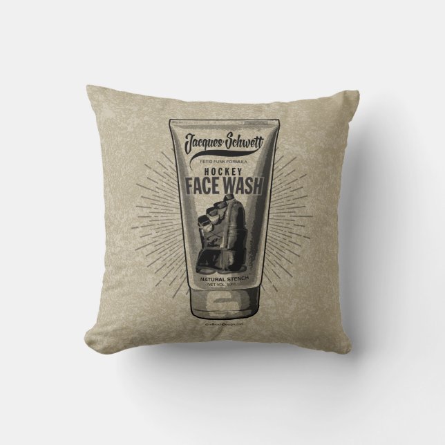 Cojín decorativo Jacques Schwett de hockey Face Wa (Anverso)