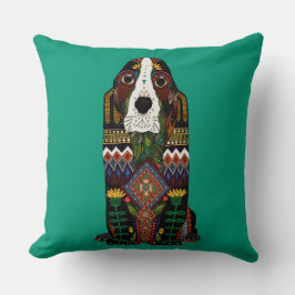 Cojín Decorativo Jade de amor de Basset Hound