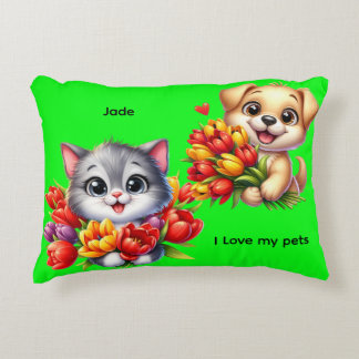 Cojín Decorativo Jade's "I Love My Pets" Decorative Pillow