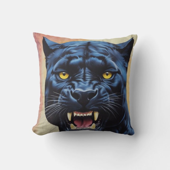 Cojín Decorativo Jaguar - Pantera negra (Anverso)
