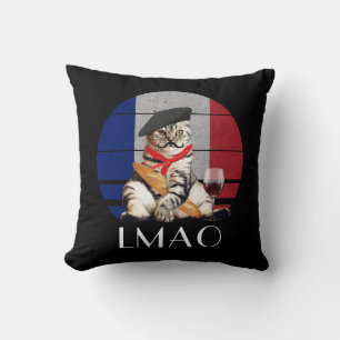 Cojín Decorativo Jajaja Gato Francés Meow