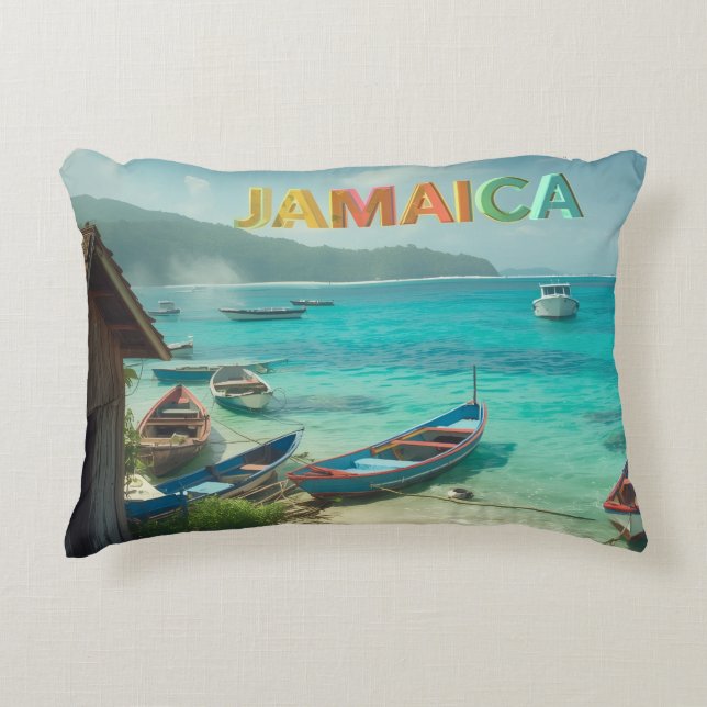 Cojín Decorativo jamaica fishing shack (Anverso)