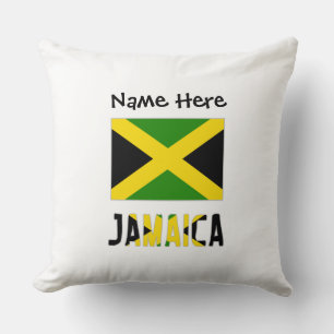 Cojín Decorativo Jamaica y Bandera de Jamaica Personalizados 